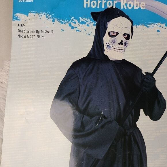 Kids Horror Robe Halloween Costume Scary Mask - Picture 2 of 6